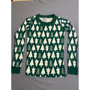 Hanna Andersson Kids Size 8 Green Christmas Pajama Top